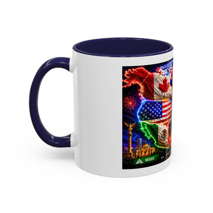 Mundial 2026 Soccer Coffee Mug – Canada/USA/Mexico World Cup Accent Mug (11/15oz)