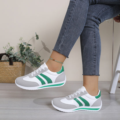 Women's Lace-Up Round-Toe Casual Sneakers
