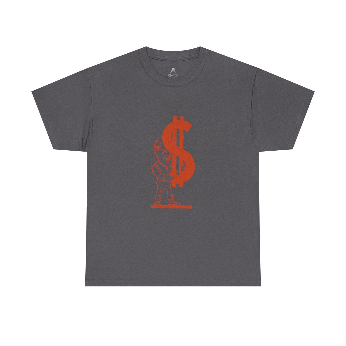 T-Shirt — Red Dollar Sign Statue Graphic Tee