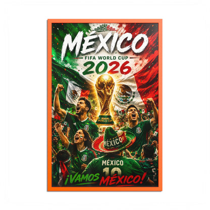 Mexico 2026 World Cup Poster — Colored Frame Soccer Poster
