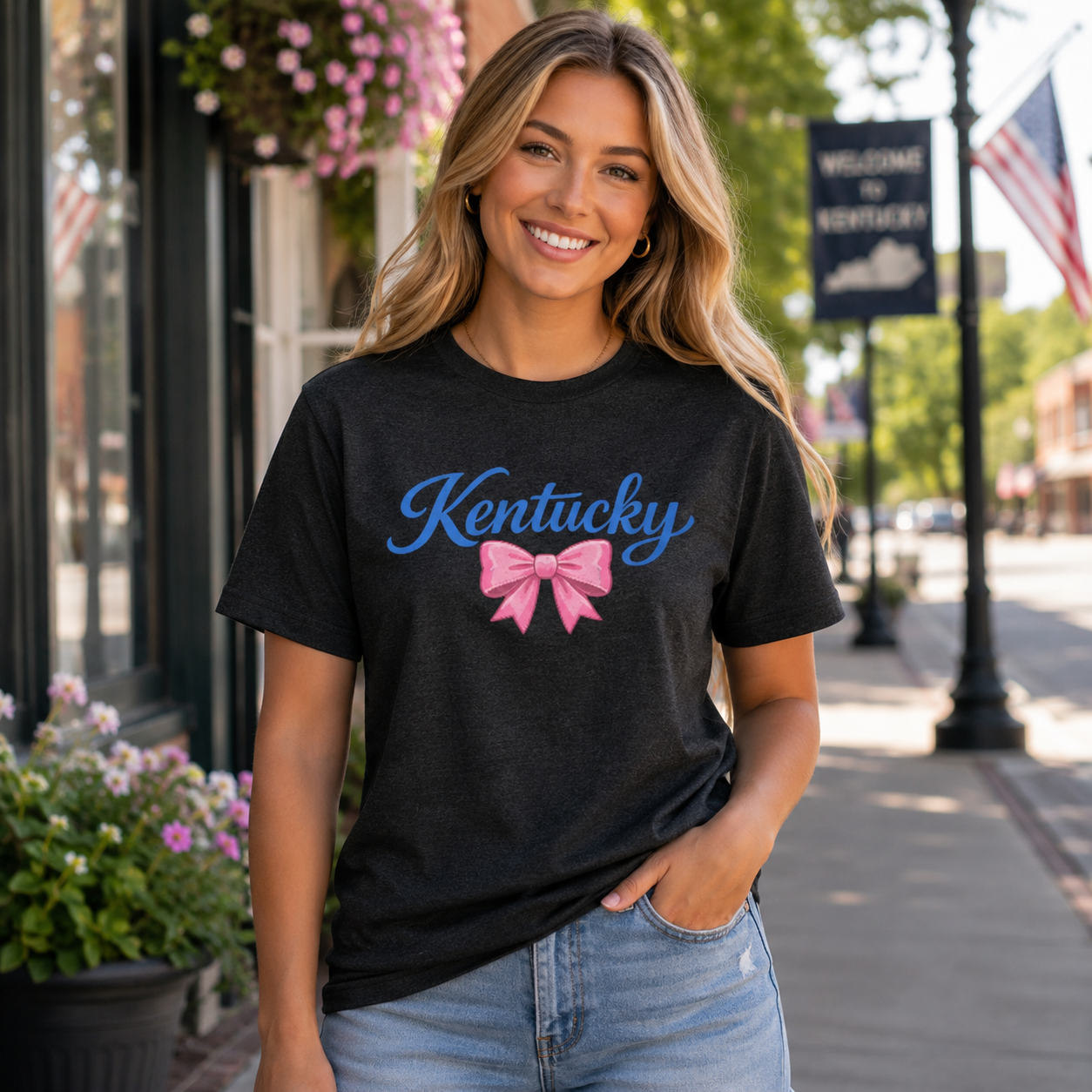 Kentucky Bow T-Shirt | Southern Charm Script Design | Elite