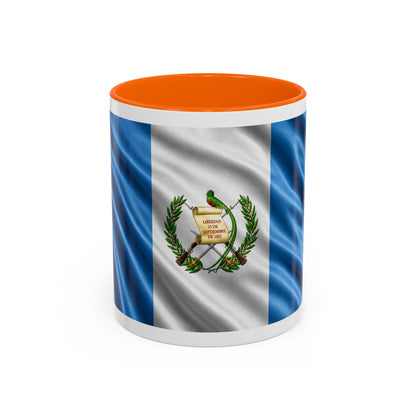 Guatemala Flag Accent Coffee Mug – 11/15oz Patriotic National Emblem Ceramic Mug