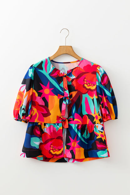 Kylee Puff Sleeve Babydoll Blouse