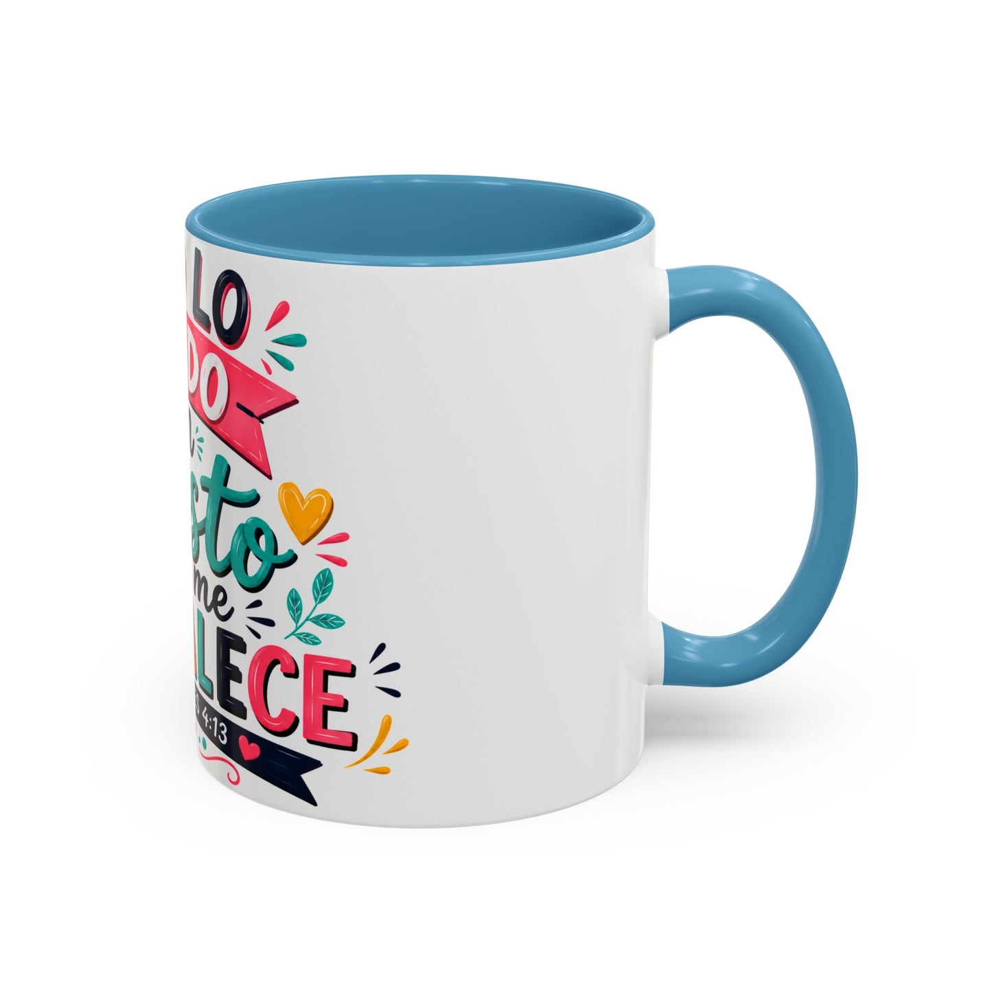 Coffee Mug - "Todo lo puedo en Cristo que me fortalece" (Filipenses 4:13)