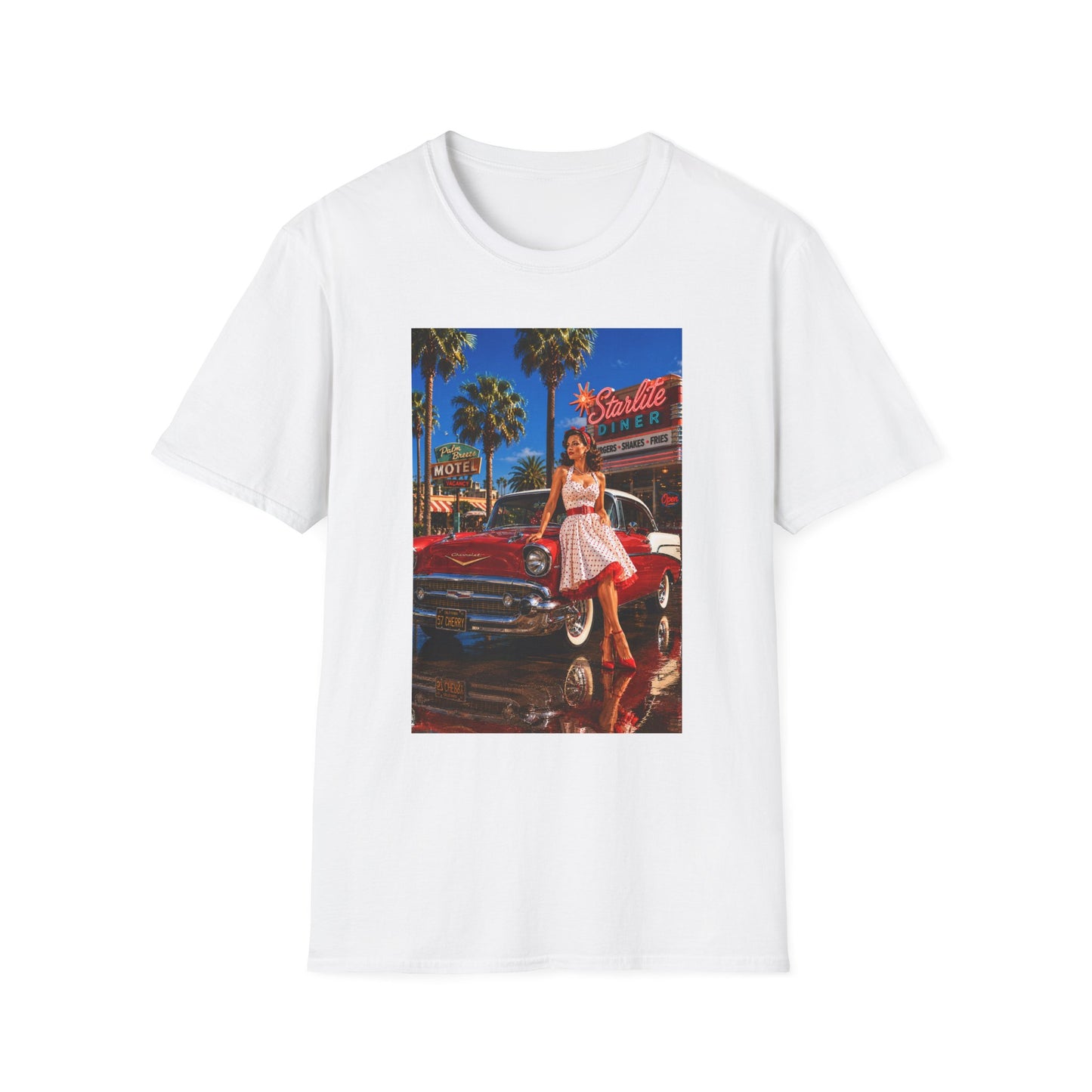Retro Diner Tee — 'Starlite Diner' Vintage 1950s Pinup T-Shirt