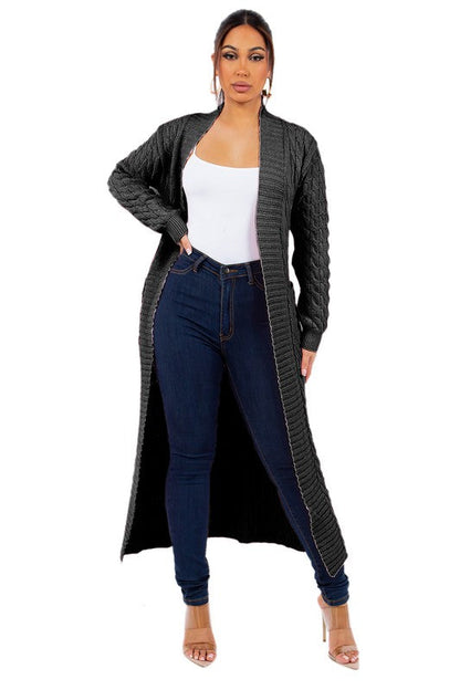 WOMEN FASHION LONG MAXI SWEATER CARDIGAN