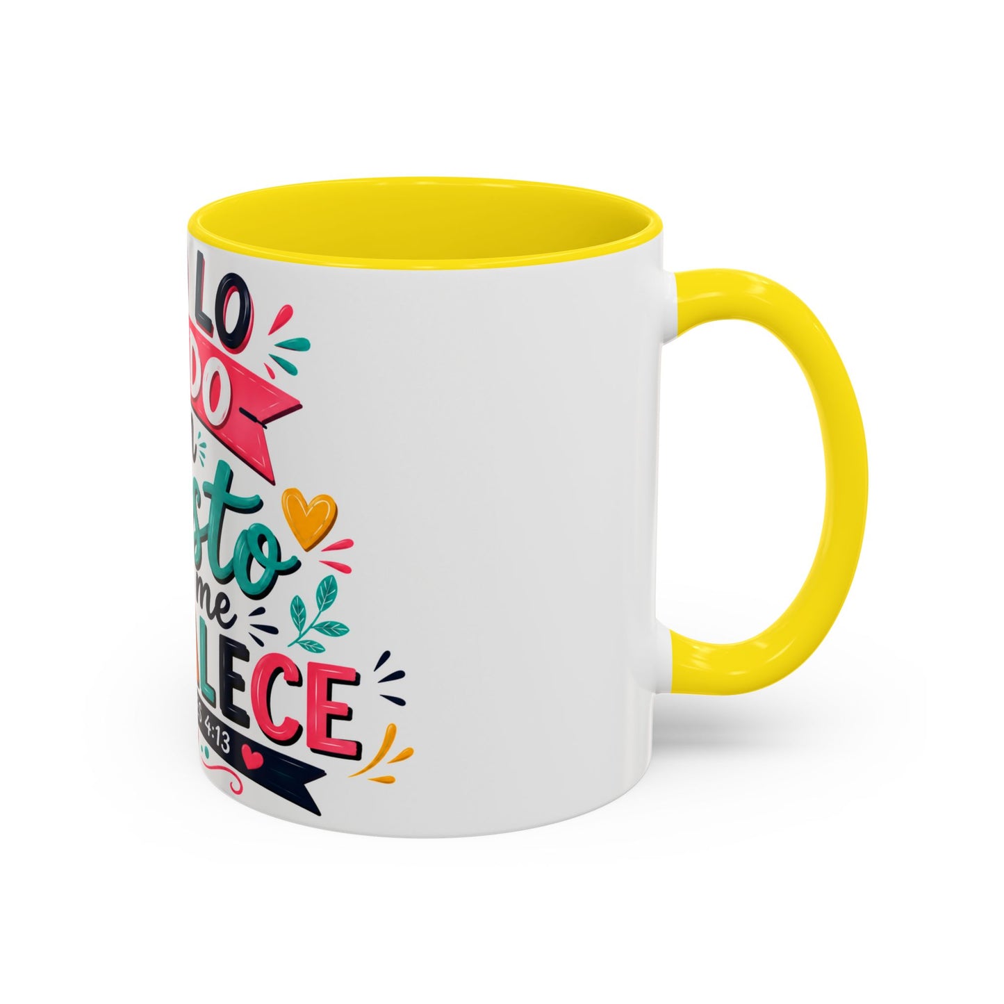 Coffee Mug - "Todo lo puedo en Cristo que me fortalece" (Filipenses 4:13)