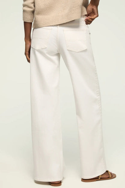 [163103-110] WOMENS LUCKY BRAND MID RISE SWEET WIDE LEG - WHITE LIES WASH
