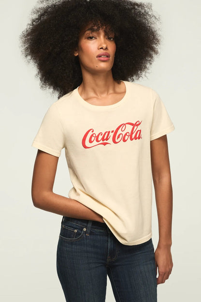 [163130-110] WOMENS LUCKY BRAND COCA COLA BRIGHTEN YOUR DAY CLASSIC CREW