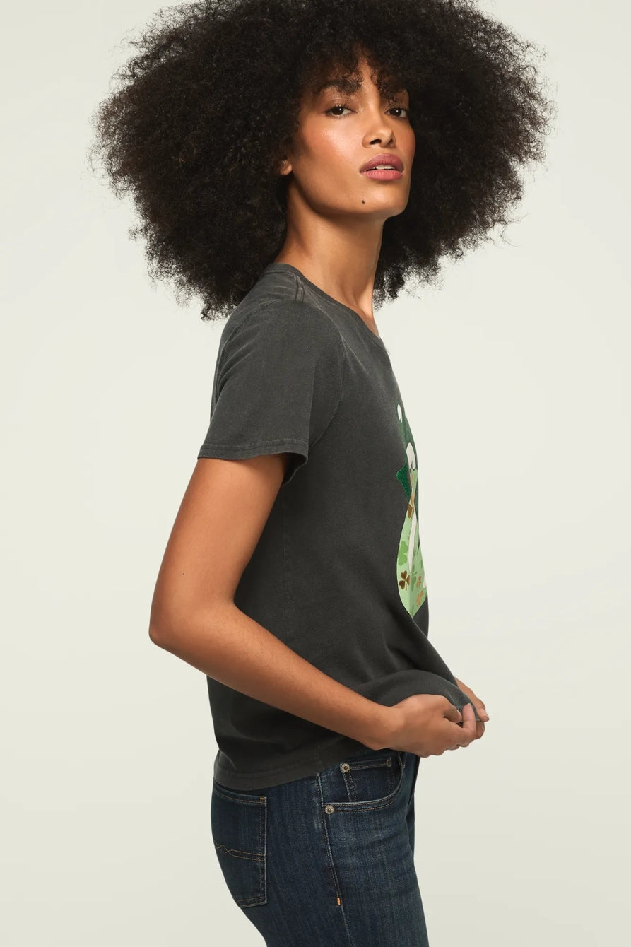 [163144-001] WOMENS LUCKY BRAND ROLLING STONES CLOVER LIPS CLASSIC CREW
