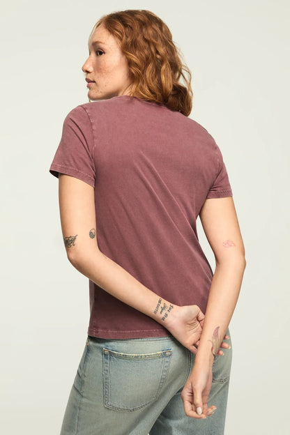 [163156-600] WOMENS LUCKY BRAND ROLLING STONES LACE LIPS CLASSIC CREW