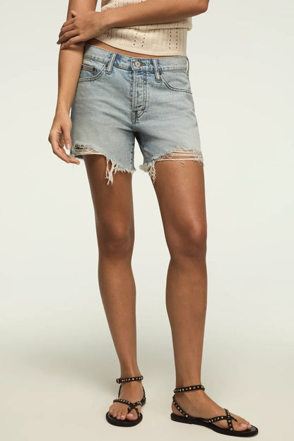 [163400-440] WOMENS LUCKY BRAND BAGGY 5" SHORT - FEELIN' PEACHY WASH
