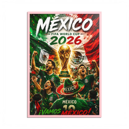 Mexico 2026 World Cup Poster — Colored Frame Soccer Poster