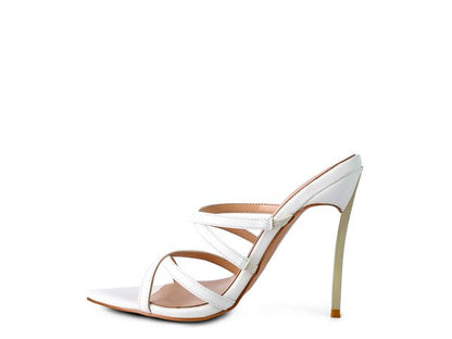 NIGHTCLUB HIGH HEELED NEON ANIMAL SANDALS See size chart under “more details”