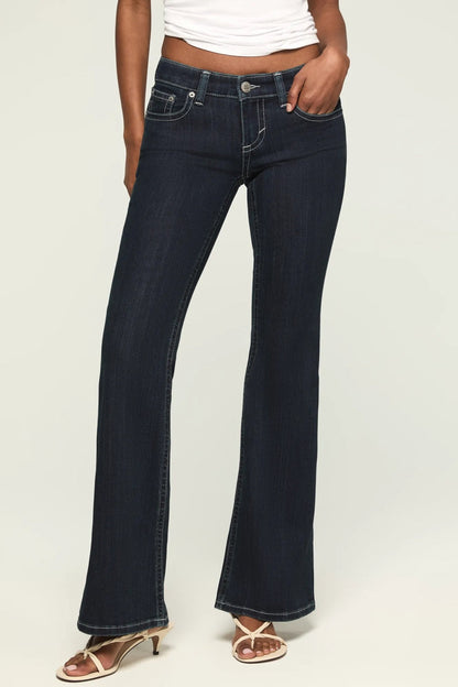 [167254-410] WOMENS LUCKY BRAND LOW RISE FLARE - LATE AT NIGHT WASH