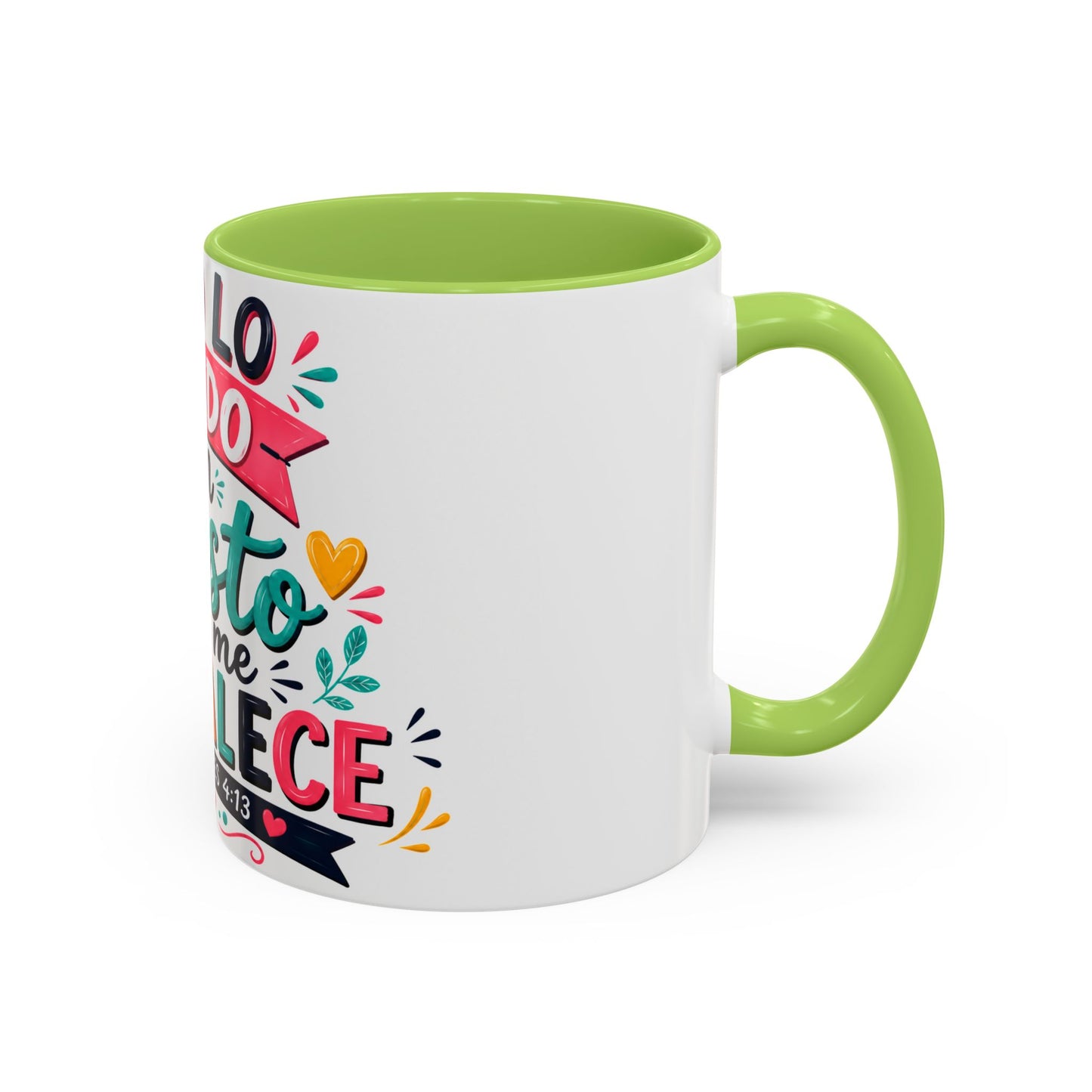 Coffee Mug - "Todo lo puedo en Cristo que me fortalece" (Filipenses 4:13)