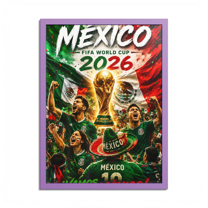 Mexico 2026 World Cup Poster — Colored Frame Soccer Poster