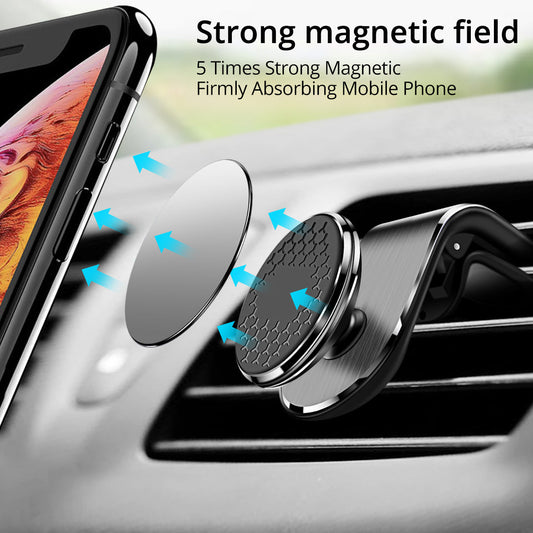 Magnetic Car Phone Holder – 360° Rotating Air Vent Mount