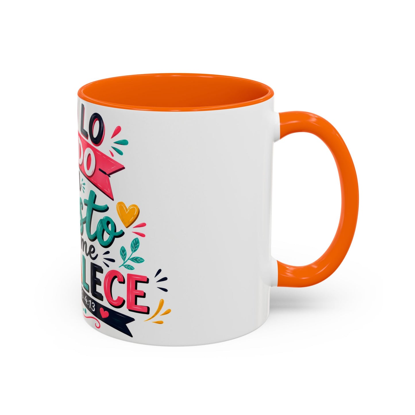 Coffee Mug - "Todo lo puedo en Cristo que me fortalece" (Filipenses 4:13)