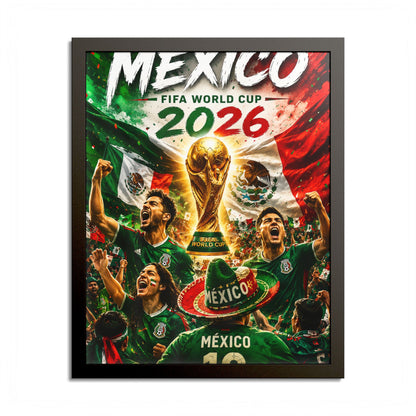 Mexico 2026 World Cup Poster — Colored Frame Soccer Poster