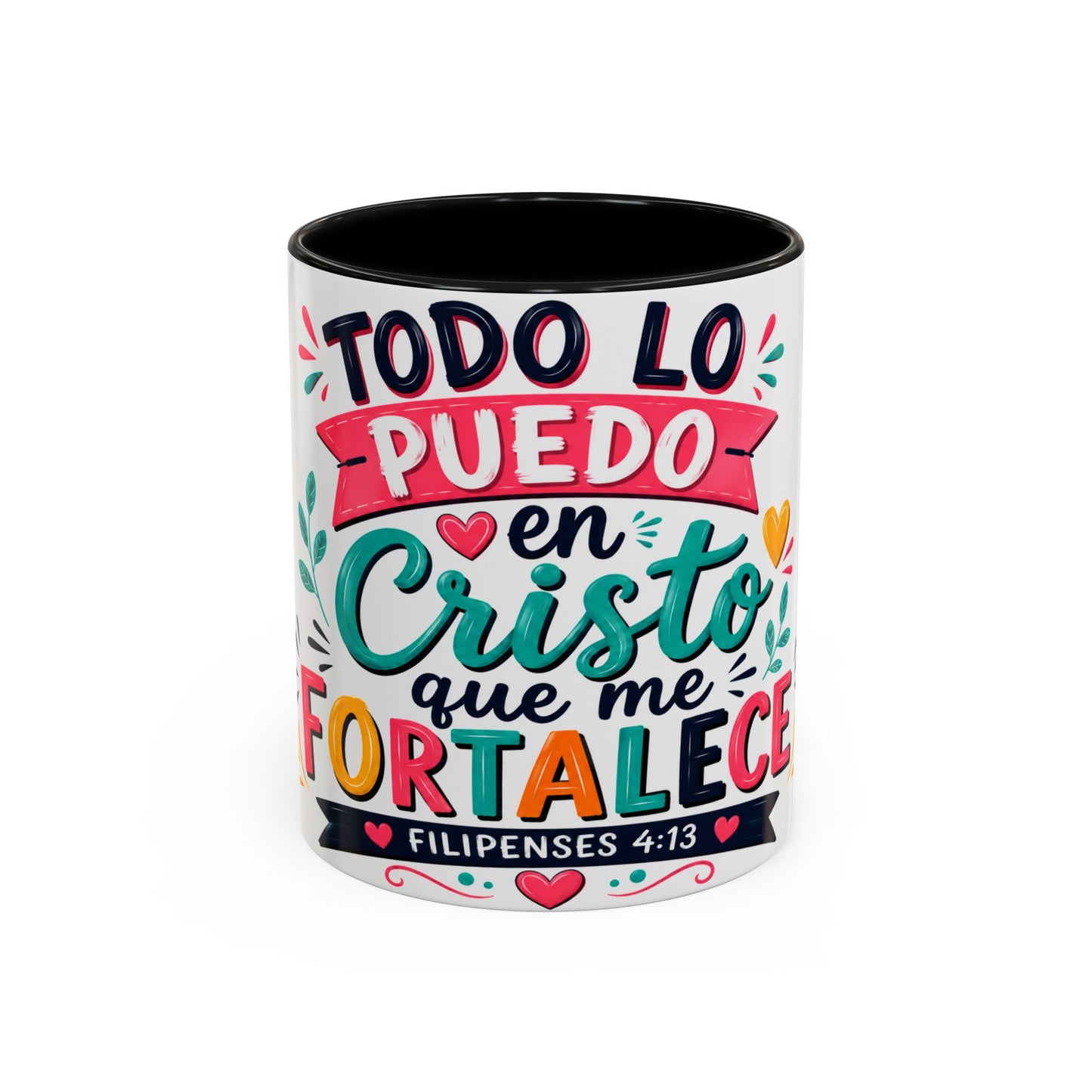 Coffee Mug - "Todo lo puedo en Cristo que me fortalece" (Filipenses 4:13)