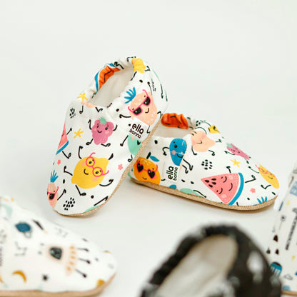 Ella Bonna Baby Moccasins, Slippers, Fruits