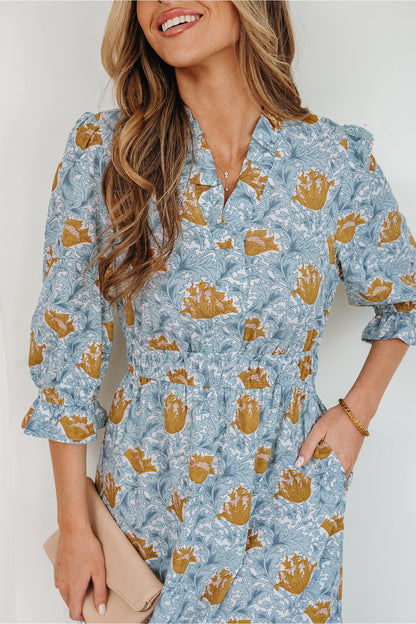 Rosalee Bracelet Sleeve Long Dress