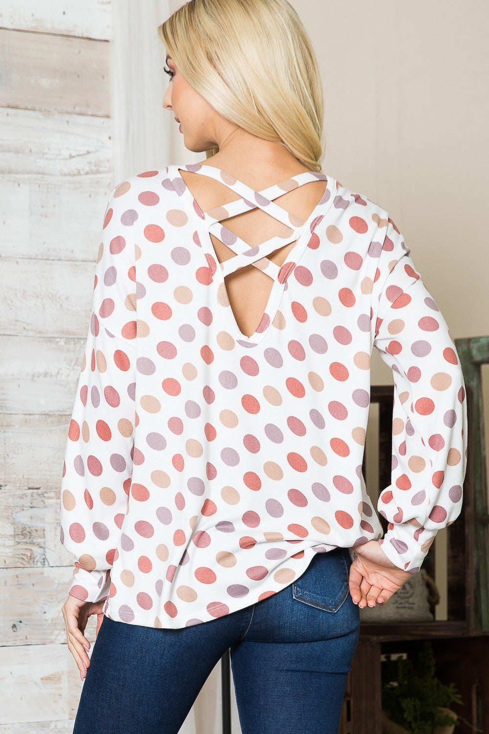 Cross Back Light Sweater Knit