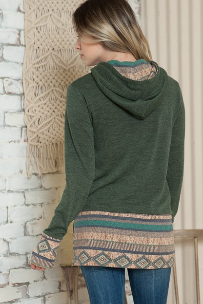 Hoodie Pullover with Thumbhole Sleeves