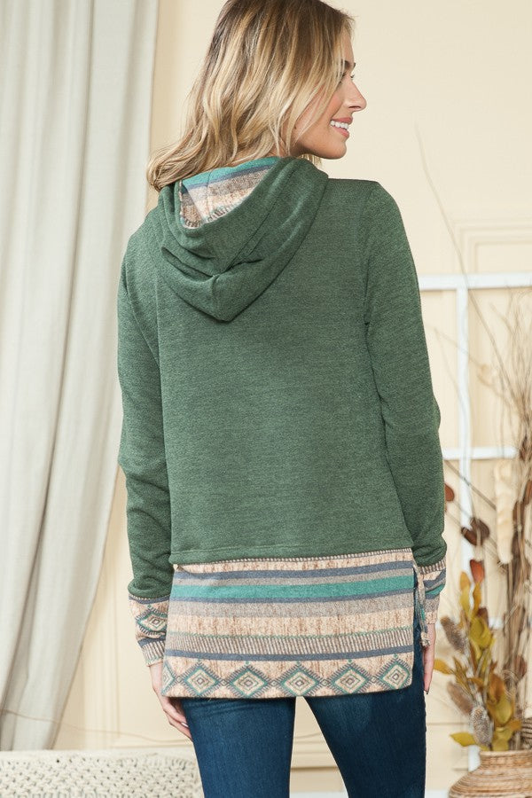 Hoodie Pullover with Thumbhole Sleeves