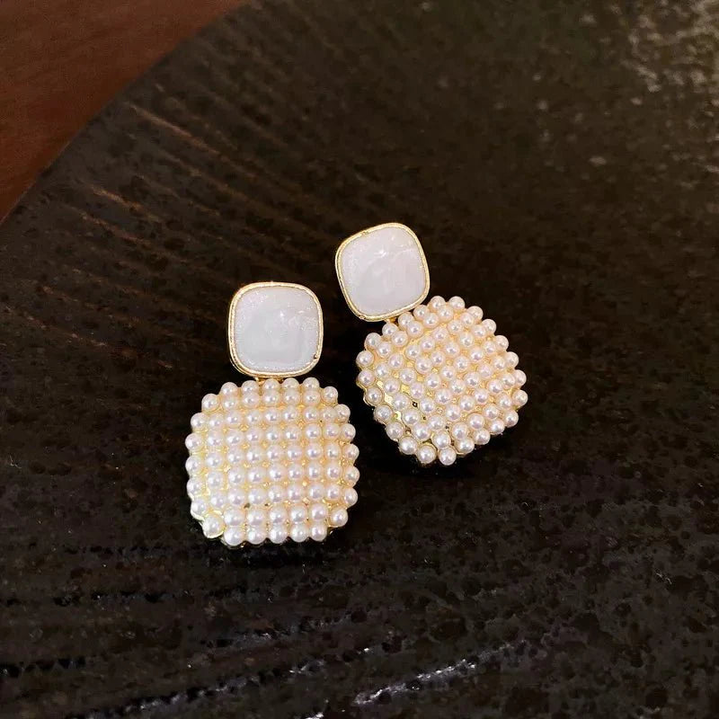 18K Gold-Plated Alloy Geometric Earrings