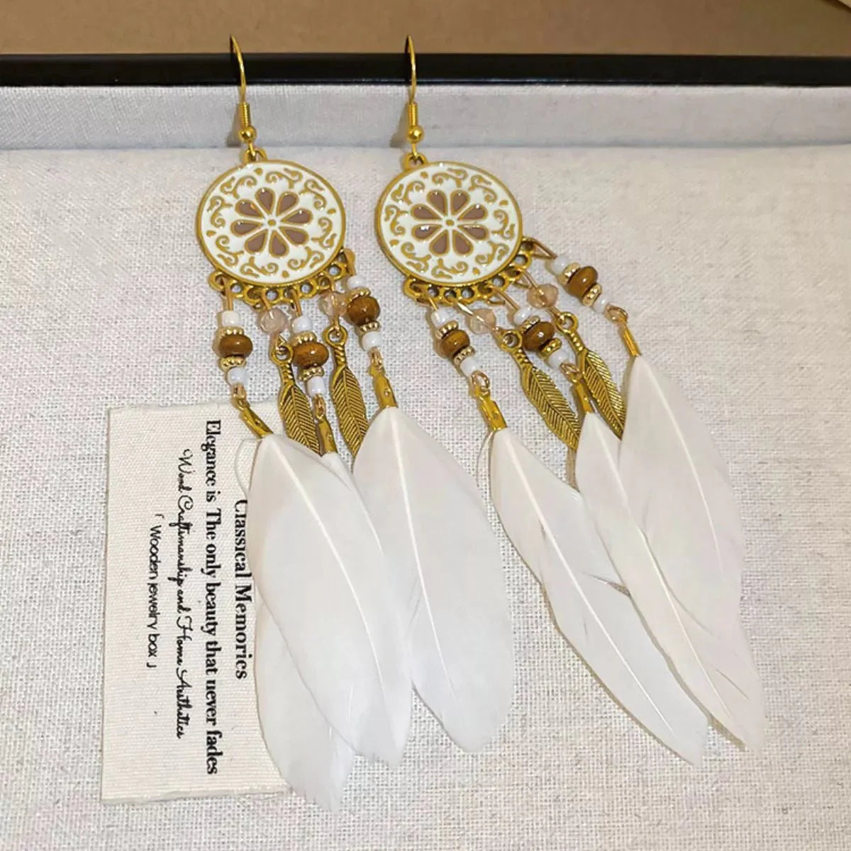 18K Gold-Plated Stainless Steel Dangle Earrings