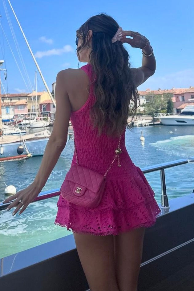 Jessica Bara Vaira Ruffle Mini Dress