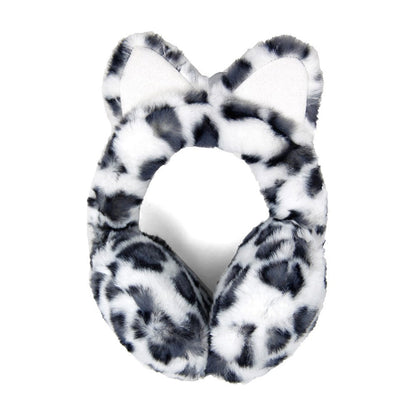 Cat Ear Leopard Faux Fur Earmuff Ear Warmer
