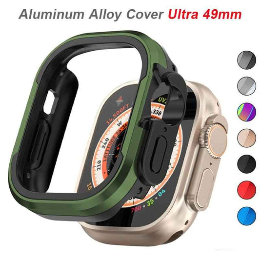 Aluminum Alloy Case for Apple Watch ultra 1-2-3 Series 9 8 7 6 5 4 3 2 1 SE
