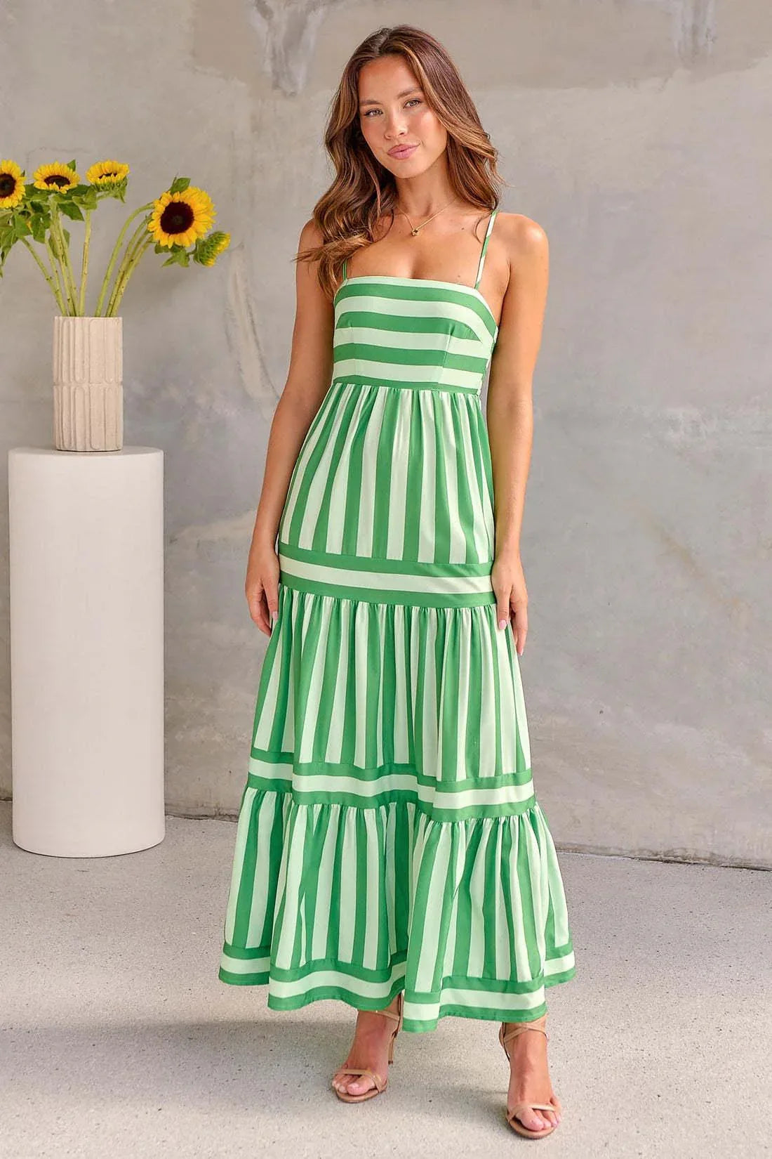 Coastal Stripe Maxi Dress