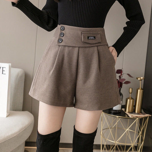 Women's Casual Thickened Wool Shorts