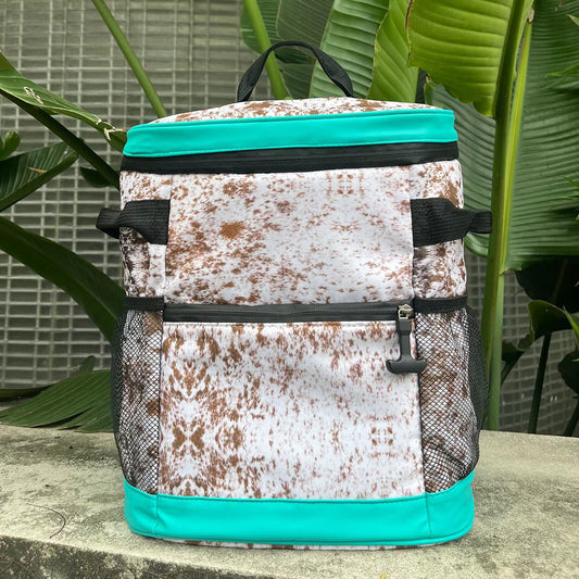 Nylon Insulated Double Shoulder Leopard Print Cow Print Large Capacity Double Shoulder Ice Pack