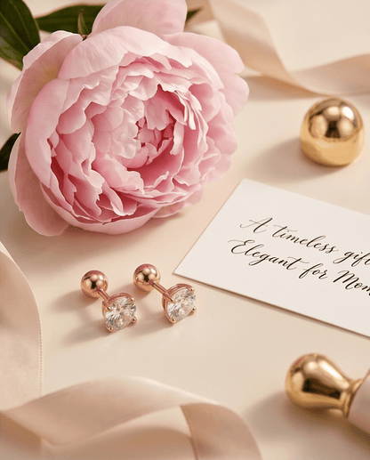 2 Carat Moissanite Stud Earrings 925 Sterling Silver