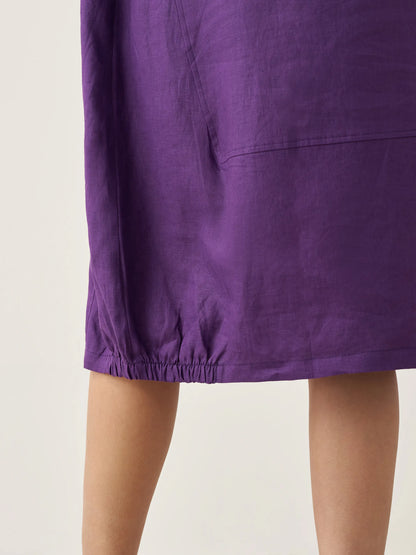 100% Linen Collarless Mid-Length Dress SOFIA