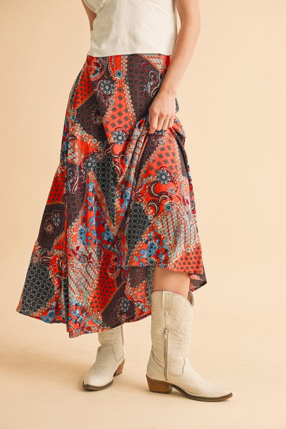 Bradyn Print Skirt See size chart under “more details”