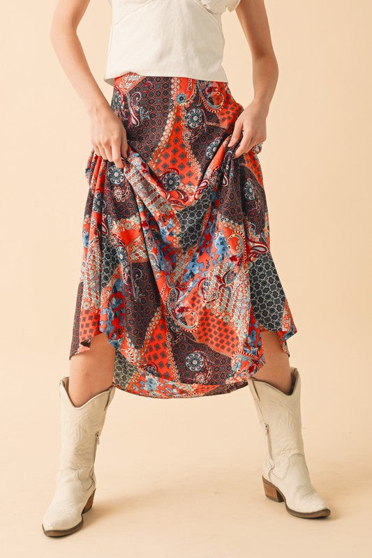 Bradyn Print Skirt See size chart under “more details”