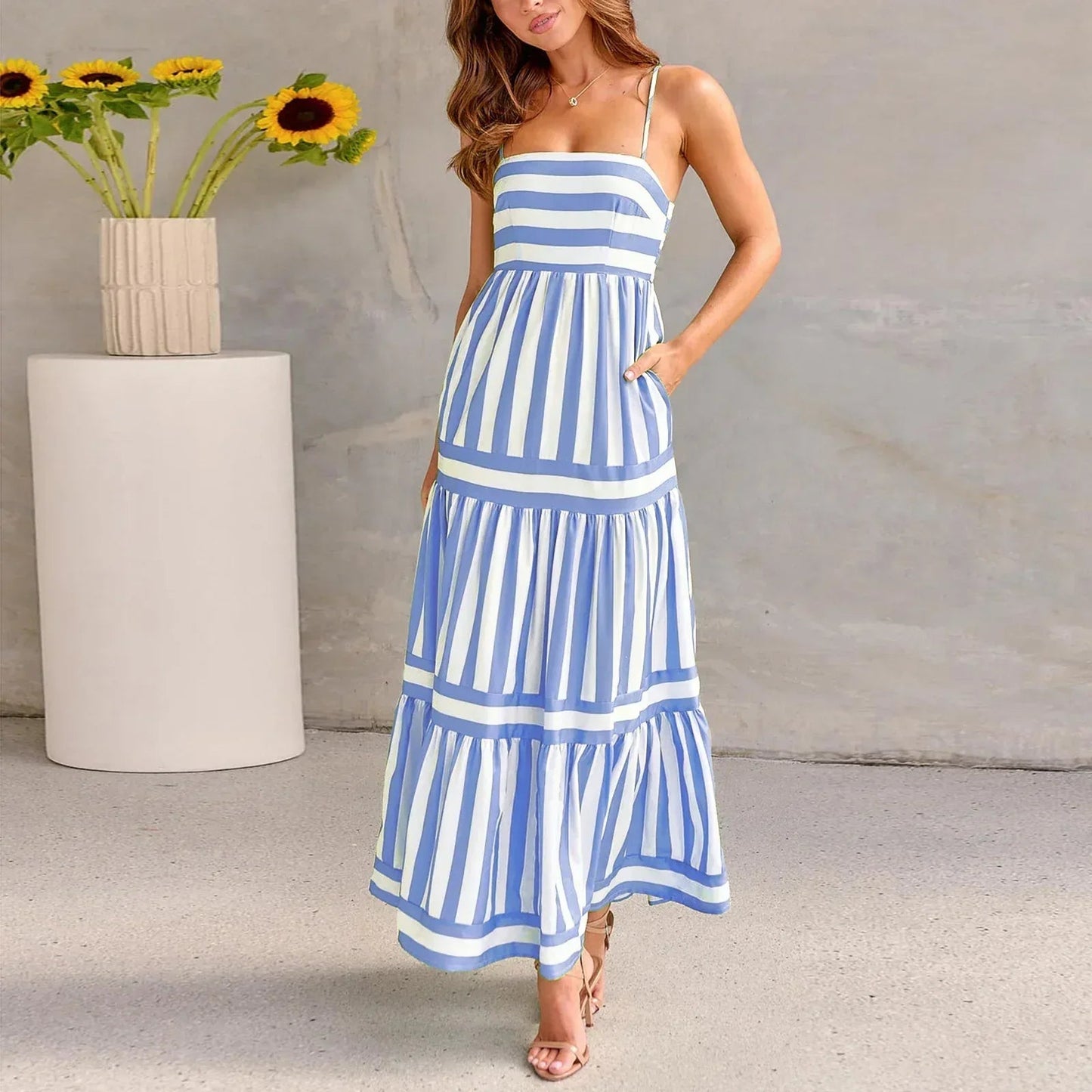 Coastal Stripe Maxi Dress