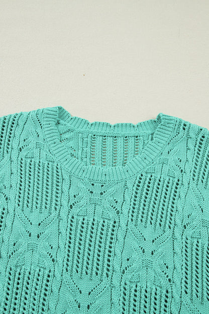 River Trim Short Sleeve Sweater