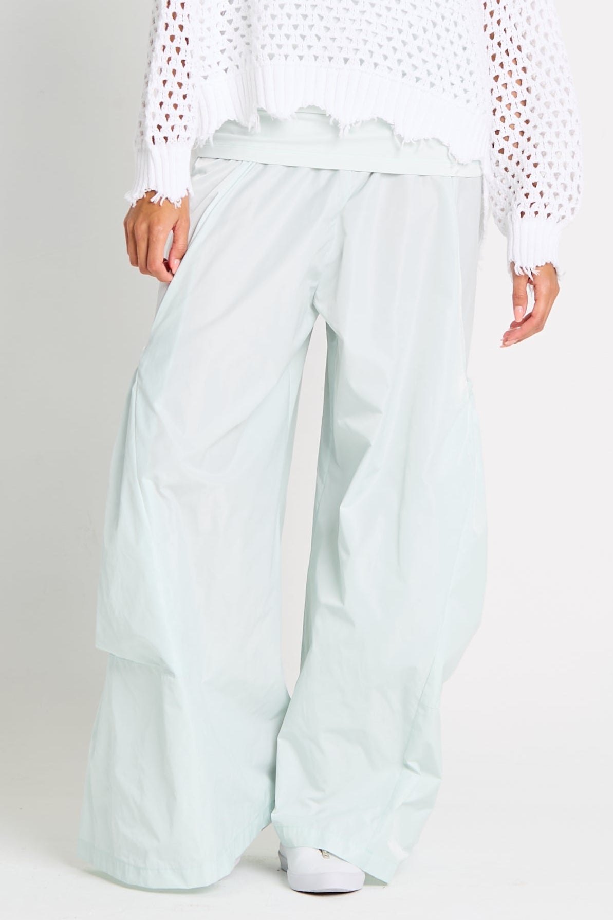 Nylon Big Pocket Pants - Mint