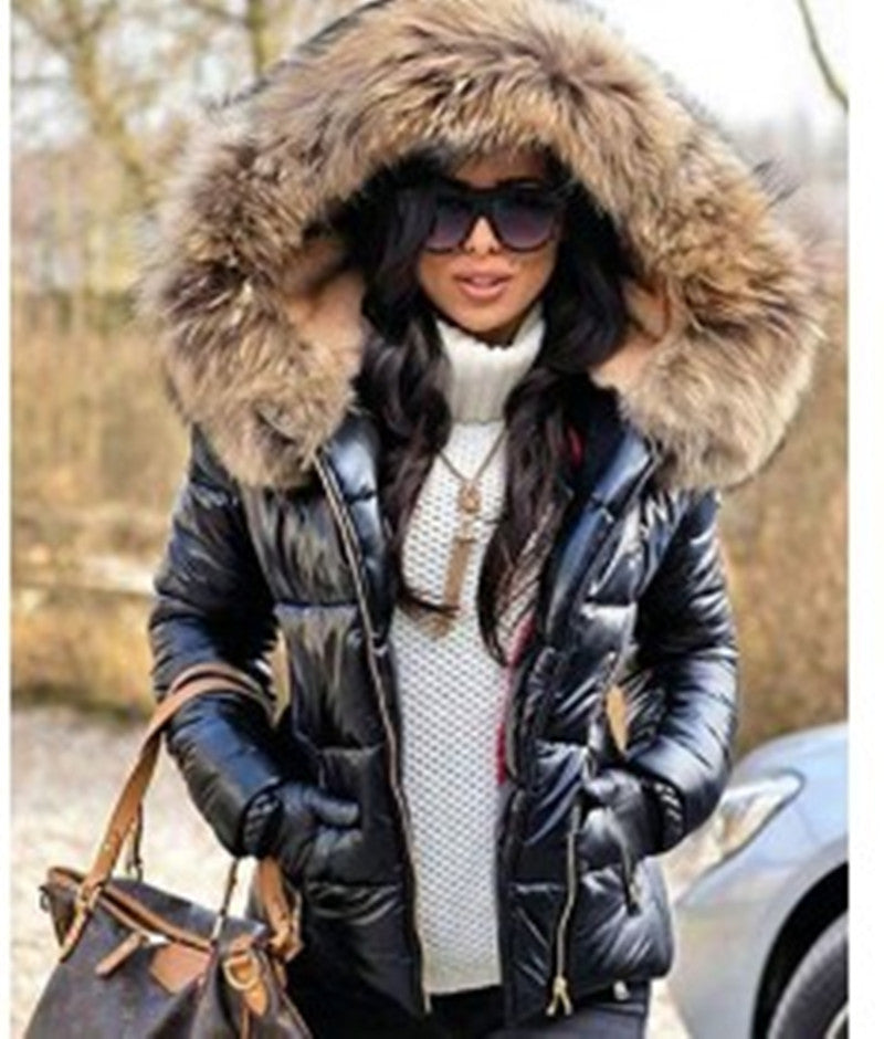 Women's New Creative Down Hood Large Coats