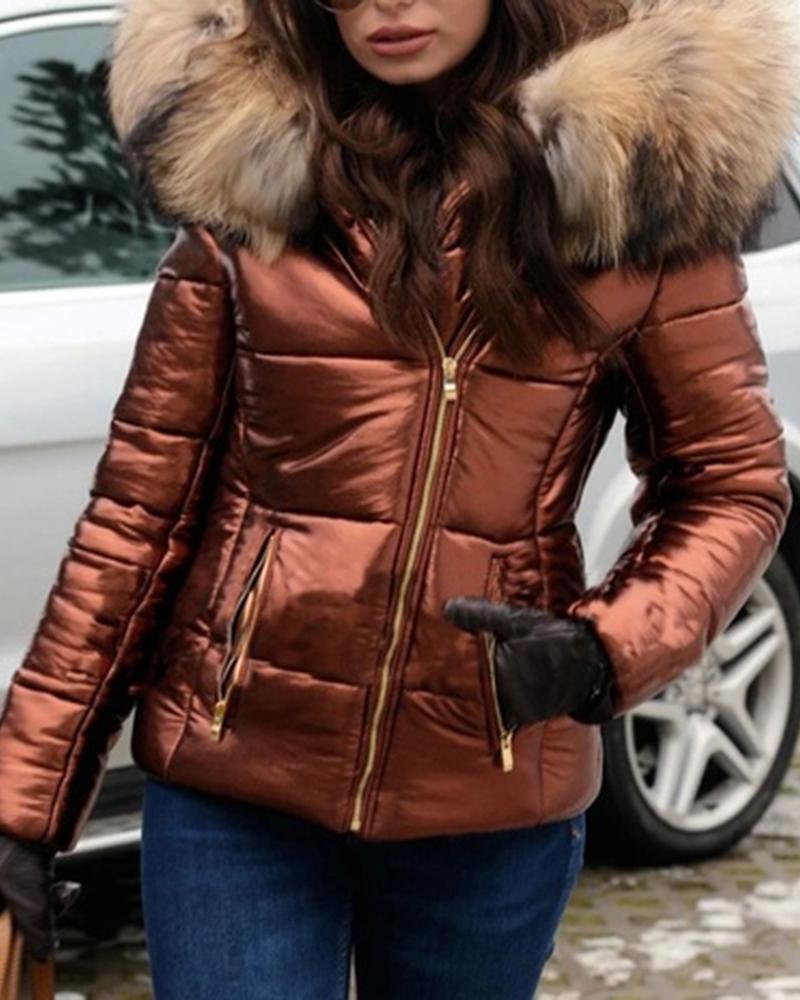 Women's New Creative Down Hood Large Coats