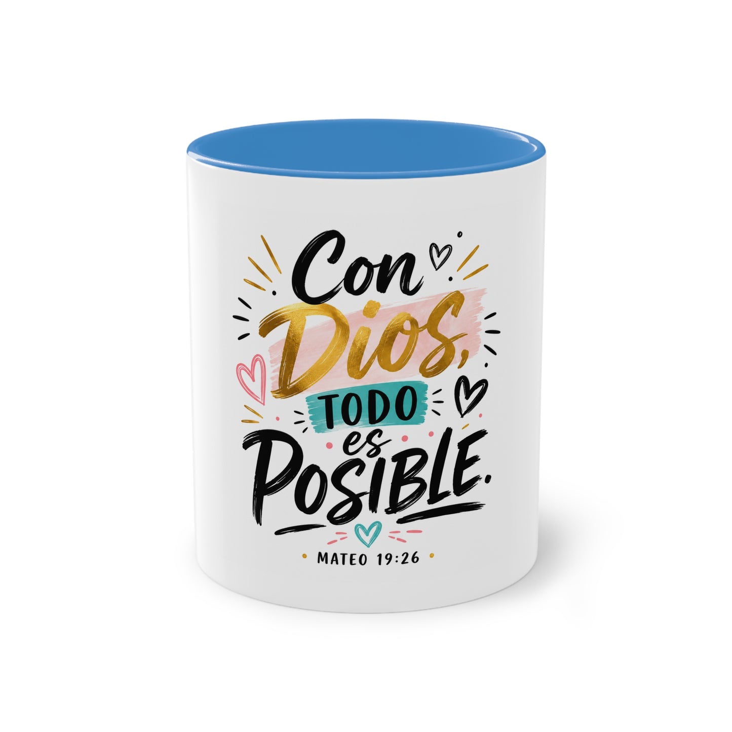 Coffee Mug — "Con Dios Todo Es Posible" Inspirational Spanish Scripture 11oz