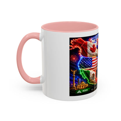 Mundial 2026 Soccer Coffee Mug – Canada/USA/Mexico World Cup Accent Mug (11/15oz)