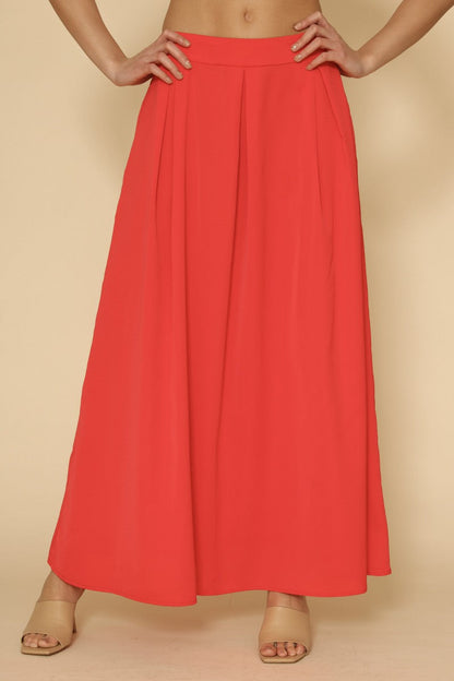 High Waist Pleated Skirt